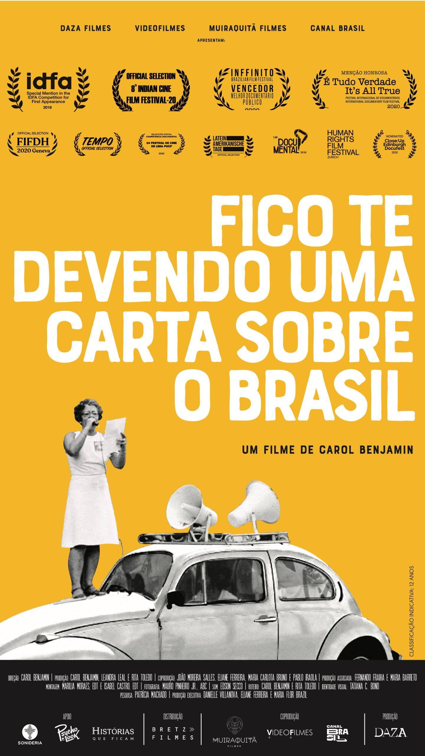 Fico te Devendo uma Carta sobre o Brasil Documentário Carol Benjamin GloboPlay Crítica É Tudo Verdade Pôster