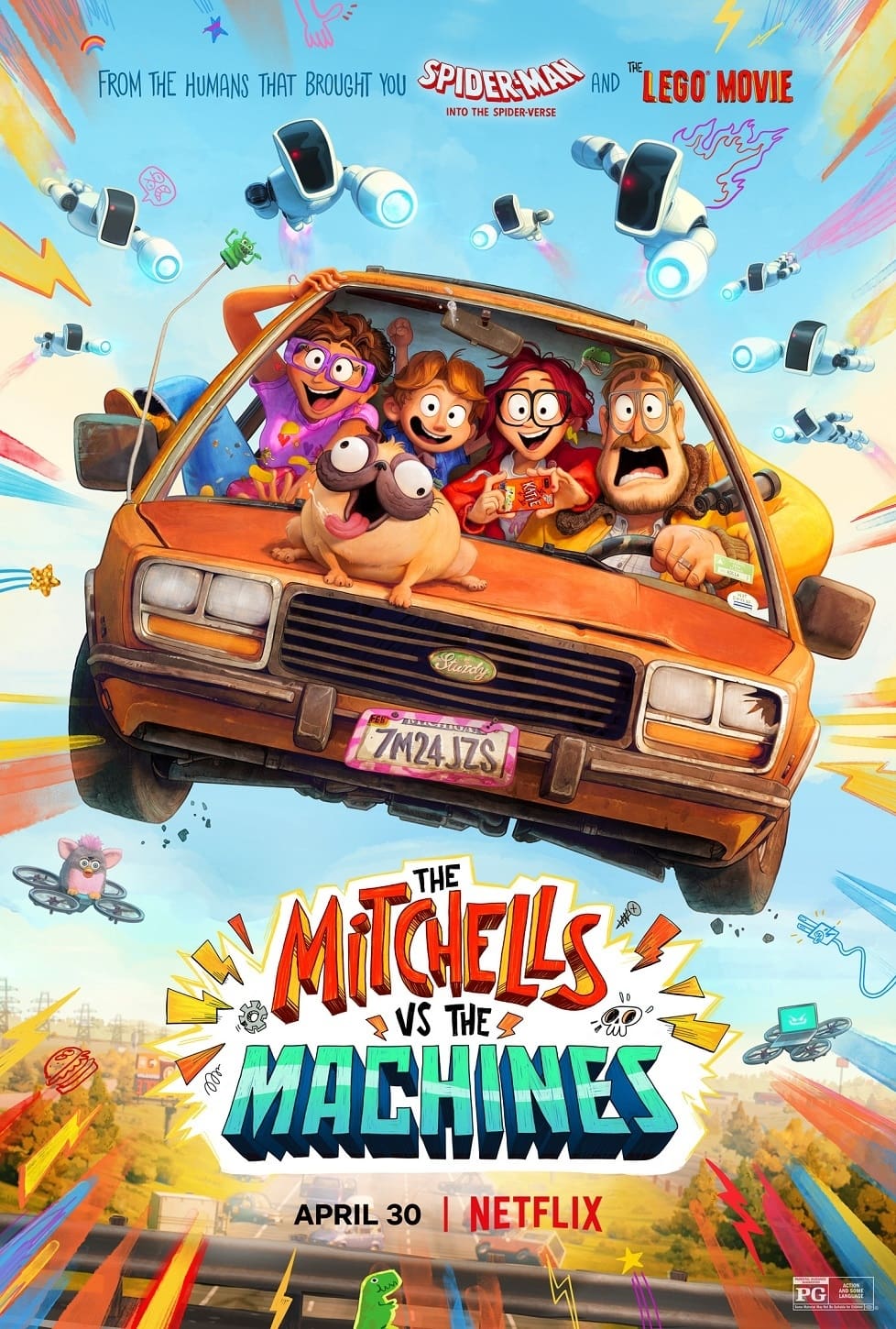 A Família Mitchell e a Revolta das Máquinas Filme Animação Crítica Netflix Pôster