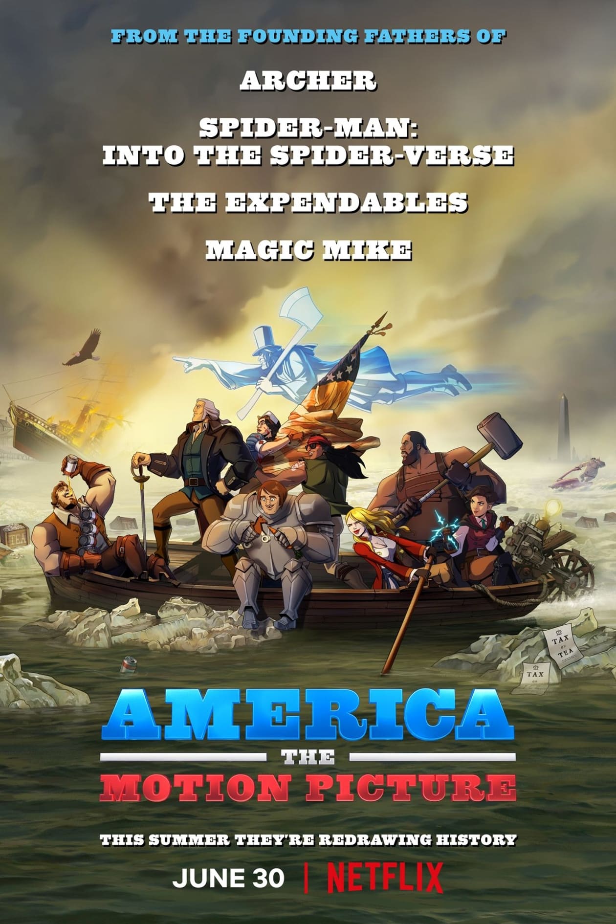 America: The Motion Picture Animação Netflix Filme Crítica Pôster